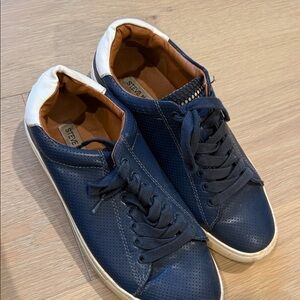Steve Madden Dark Blue Perforated Sneakers